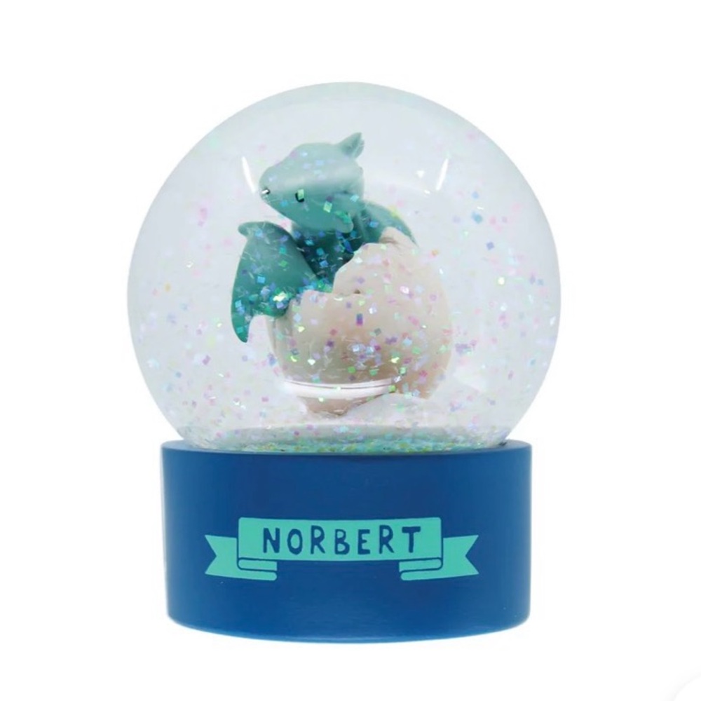 Norbert Blue Dragon Snow Globe
